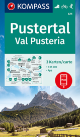 Wandelkaart Pustertal - Val Pusteria | Kompass 671 | 3-delig | 1:25.000 | ISBN 9783991211266