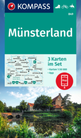 Wandelkaart Münsterland | Kompass 849 - 3-delige set | 1:50.000 | ISBN 9783991214298