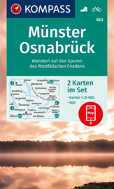Wandelkaart Münster - Osnabrück | Kompass 863 - 2-delige set | 1:50.000 | ISBN 9783991210771