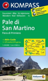 Wandelkaart Pale di San Martino - Fiera di Primiero | Kompass 76 | 1:50.000 | ISBN 9783850265300