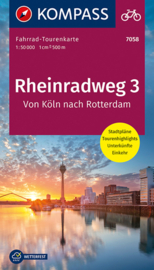 Fietskaart Rheinradweg 3 : Keulen - Rotterdam | Kompass 7058 | 1: 50.000 | ISBN 9783991210085
