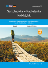 Wandelkaart Saltoluokta - Padjelanta - Kvikkjokk outdoor fjall 03 | Norsteds | 1:75.000 | ISBN 9789113105000