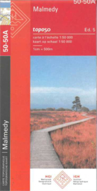 Topografische kaart NGI 50/50A Malmedy | 1:50.000 - ISBN 9789462356238