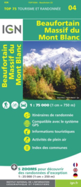 Wandelkaart - Fietskaart Beaufortain - Massif du Mont Blanc | IGN TOP 75 nr. 4 | ISBN 9782758532682
