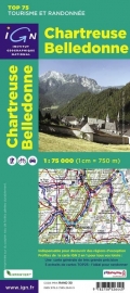 Wandelkaart - Fietskaart Chartreuse - Belledonne | IGN TOP 75 nr. 2 | ISBN 9782758526445