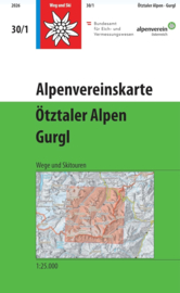 Wandelkaart Ötztaler Alpen Gurgl 30/1 | OAV | 1:25.000 | ISBN 9783990661055