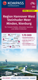 Fietskaart Hannover West / Steinhuder Meer / Minden / Nienburg | Kompass 3364| 1:70.000 | ISBN 9783991211785