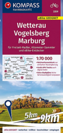 Fietskaart Wetterau, Vogelsberg, Marburg  | Kompass 3359| 1:70.000 | ISBN 9783991211488