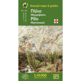 wandelkaart Mount Pelion - Volos - Mount Mavrovouni |  Anavasi 4.3 / 4.4 | 1:45.000 | ISBN 9789609412506