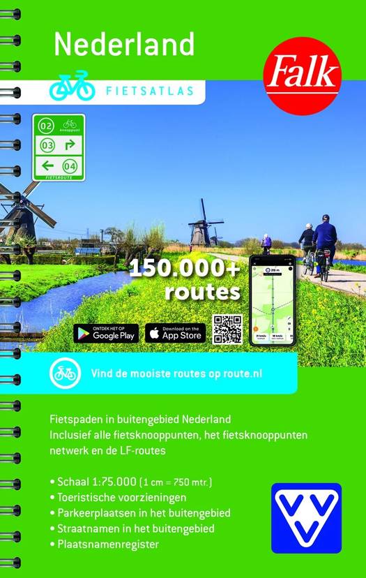 Fietsgids Fietsatlas Nederland 2025 | Falk  | 1:75.000 | ISBN 9789028705920