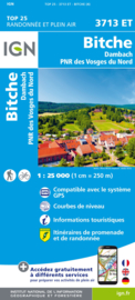Wandelkaart Pays de Bitche - PNR des Vosges du Nord | Vogezen | IGN 3713 ET - IGN 3713ET | ISBN 9782758550433