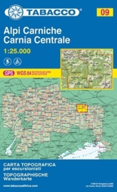 Wandelkaart Alpi Carniche - Carnia Centrale - Dolomieten | Tabacco 9 | 1:25.000 | ISBN 9788883150098