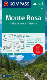 Wandelkaart Monte Rosa - Valle Anzasca - Valsesia | Kompass 88 | 1:50.000 | ISBN 9783991218883
