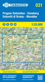 Wandelkaart Pragser Dolomiten-Enneberg l Tabacco 31 | 1:25.000 | ISBN 9788883151736