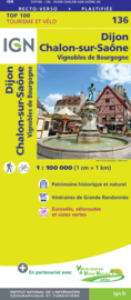 Wegenkaart - fietskaart Dijon - Chalon sur Saone | IGN 136 | ISBN 9782758547587