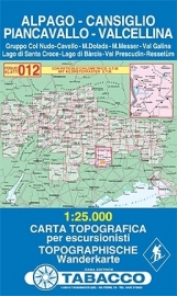 Wandelkaart Alpago - Cansiglio - Piancavallo | Tabacco 12 | 1:25.000 | ISBN 9788883150128