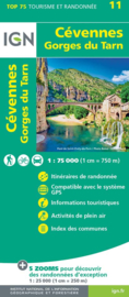Wandelkaart - Fietskaart Cevennes PRN - Gorges du Tarn nr. 11 | ISBN 9782758554738