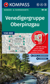 Wandelkaart Venedigergruppe / Oberpinzgau | Kompass 38 | 1:50.000 | ISBN 9783991545569