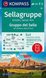 Wandelkaart Sellagruppe - Marmolada | Kompass 59 | 1:50.000 | ISBN 9783990448373