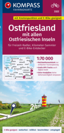 Fietskaart Ostfriesland West - Emden - Aurich |  Kompass 3322 | 1:70.000 | ISBN 9783991541653