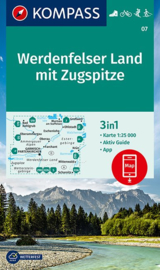 Wandelkaart Werdenfelser Land mit Zugspitze | Kompass 07 | 1:35.000 | ISBN 9783990448397