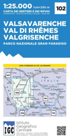 Wandelkaart Valsavarenche - Val di Rhemes - Valgrisenche | IGC nr. 102 | 1:25.000 - ISBN 9788896455616