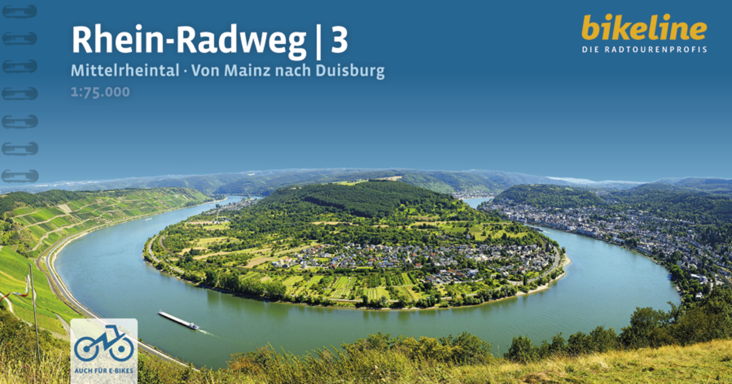 Fietsgids Rhein Radweg 3 : Mainz - Duisburg - 302 km.| Verlag Esterbauer | ISBN 9783711102935