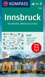 Wandelkaart Innsbruck & omgeving | Kompass 036 | 1:35.000 | ISBN 9783990448618