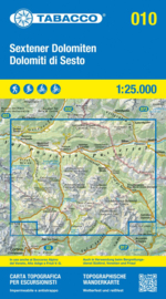 Wandelkaart Dolomiti di Sesto - Sextener Dolomiten - Dolomieten | Tabacco 10 | 1:25.000 | ISBN 9788883151552