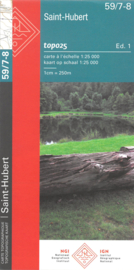 Topografische kaart Belgie NGI 59 / 7-8  Tellin - Saint Hubert | 1:25.000 - ISBN 9789462355286
