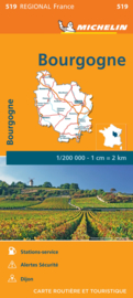 Wegenkaart Bourgondie / Franche Comté 2024 | Michelin 519 | ISBN 9782067262478