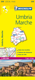 Wegenkaart - Fietskaart  Michelin Umbria e Marche 359 | 1:200.000 | ISBN 9782067127210
