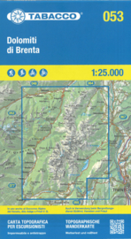 Wandelkaart Brenta | Tabacco 53 | 1:25.000 | ISBN 9788883151774
