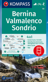Wandelkaart Bernina - Sondrio | Kompass 93 | 1:50.000 | ISBN  9783991211099