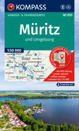 Wandelkaart  Rund um den Müritz | Kompass 855 | 1:50.000 | ISBN 9783991543190