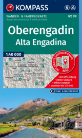 Wandelkaart Oberengadin - Alta Engadina | Kompass 99 | 1:40.000 | ISBN 9783991545606
