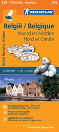Wegenkaart België Noord- en Midden | Michelin 533 | 1:200.000 | ISBN 9782067183445