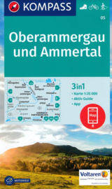 Wandelkaart Oberammergau / Ammertal | Kompass 05 | 1:25.000 | ISBN 9783990442708