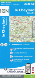 Topo-, Wandelkaart Le Cheylard / Lamastre | Ardeche | IGN 2936SB | ISBN 9782758539100