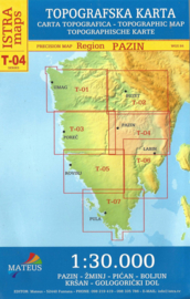 Wandelkaart Pazin – Zminj – Pican – Boljun – Krsan - Istrië | Mateus Istra Map T-04 | 1:30.000 | ISBN 9789539500847