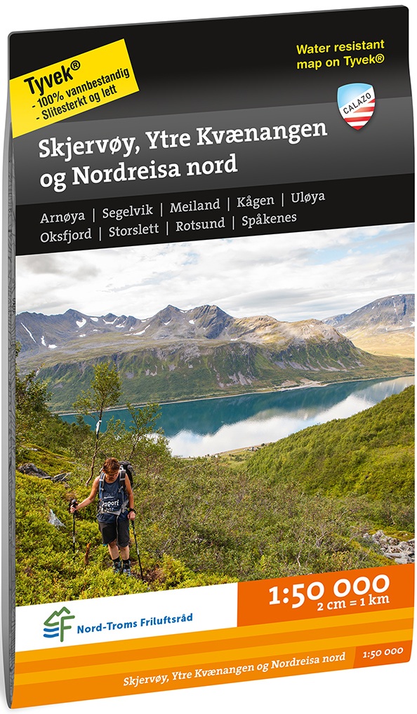 Wandelkaart  Skjervøy - Ytre Kvænangen - Nordreisa Nord | Calazo | 1:50.000 | ISBN 9789188335432
