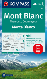 Wandelkaart Mont Blanc - Monte Bianco | Kompass 85 | 1:50.000 | ISBN 9783991218739