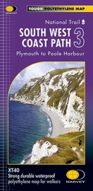 Wandelkaart  The South West coast path 3  Plymouth to Pool Harbor | Harvey | 1:40.000 | ISBN 9781851375561