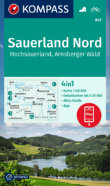 Wandelkaart Sauerland Nord |  Kompass 841 | 1:50.000 | ISBN 9783991217022