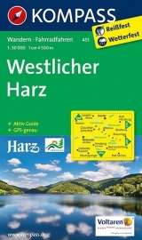 Wandelkaart Harz | Kompass 451 Westharz | 1:50.000 | ISBN 9783850264198