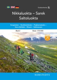 Wandelkaart Nikkaluokta - Sarek - Saltoluokta outdoor fjall 02 | Norsteds | 1:75.000 | ISBN 9789113104997