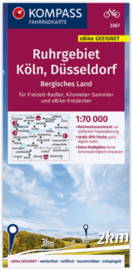 Fietskaart Ruhrgebiet - Bergisches Land | Kompass 3367 | 1:70.000 | ISBN 9783991211808