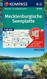 Wandelkaart Mecklenburgische Seenplatte 3-delige set | Kompass 865 | 1:60.000 | ISBN 9783991215646