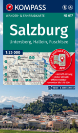 Wandelkaart Salzburg, Untersberg, Hallein, Fuschlsee | Kompass 017 | 1:25.000 | ISBN 9783991542681