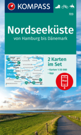 Wandelkaart Noordzee kust | Kompass 723 Nordseeküste | 1:50.000 | ISBN 9783991217244